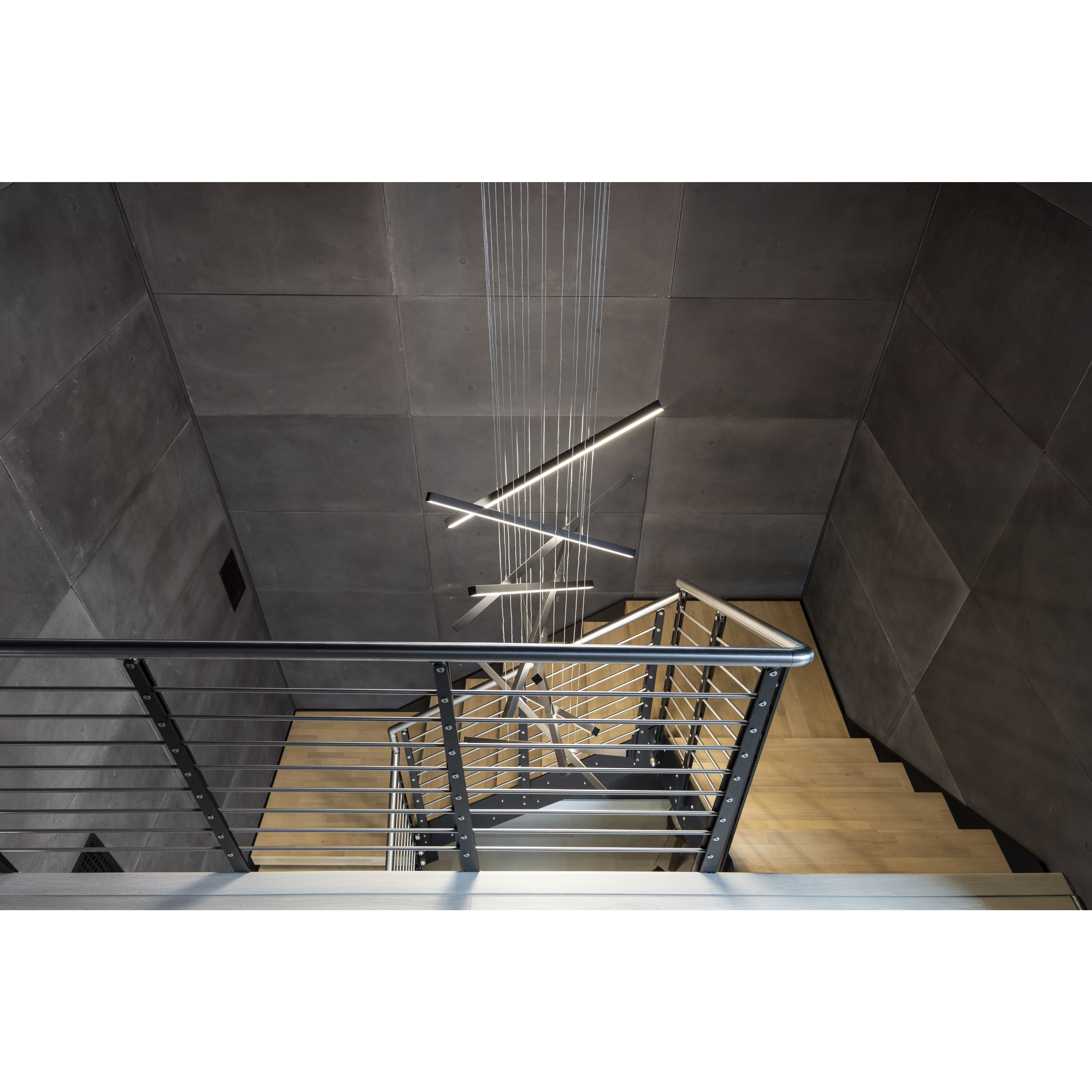 Hover LED 1.5 inch Black Multi-Light Pendant Ceiling Light